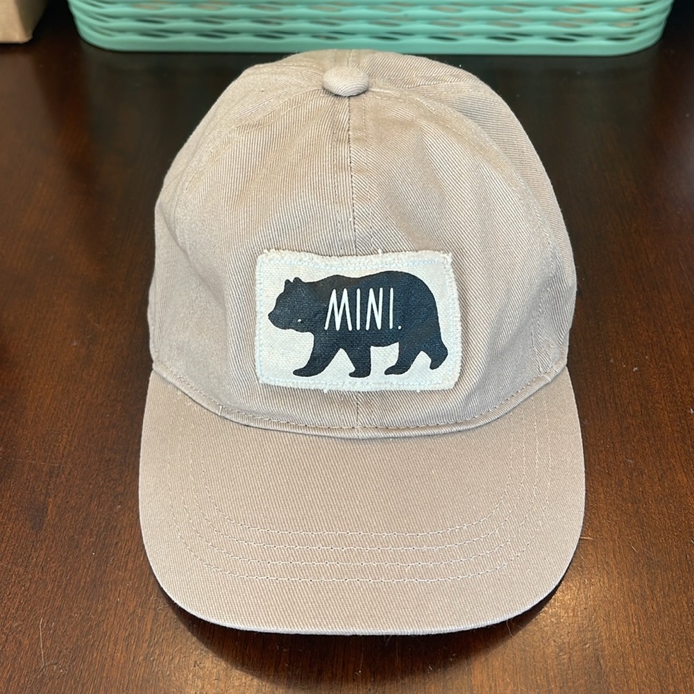 NWOT Rae Dunn Mama and Mini Hat Set Mama Bear Khaki Tan Adult & Youth Ball Caps - Picture 6 of 9